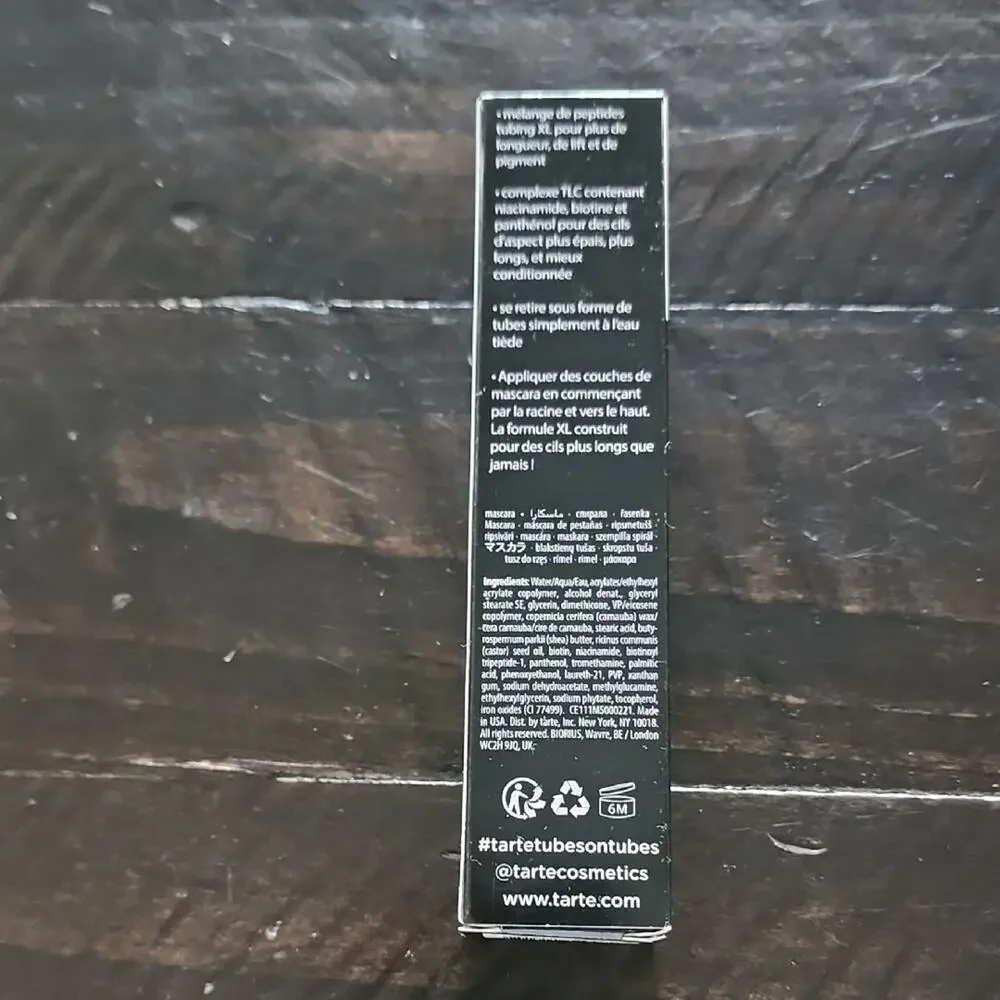 TARTE Tartelette XL Tubing Mascara Eyes Makeup Cosmetics Black Full Size